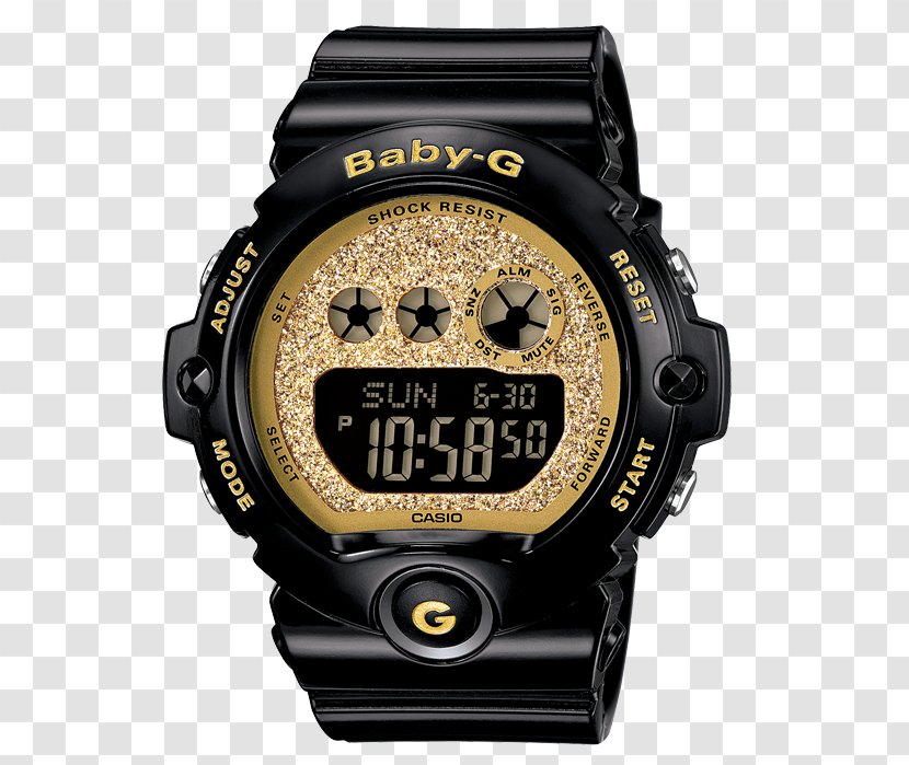 G-Shock Shock-resistant Watch Casio Gold - Top - Three-dimensional Square Business Chin Transparent PNG