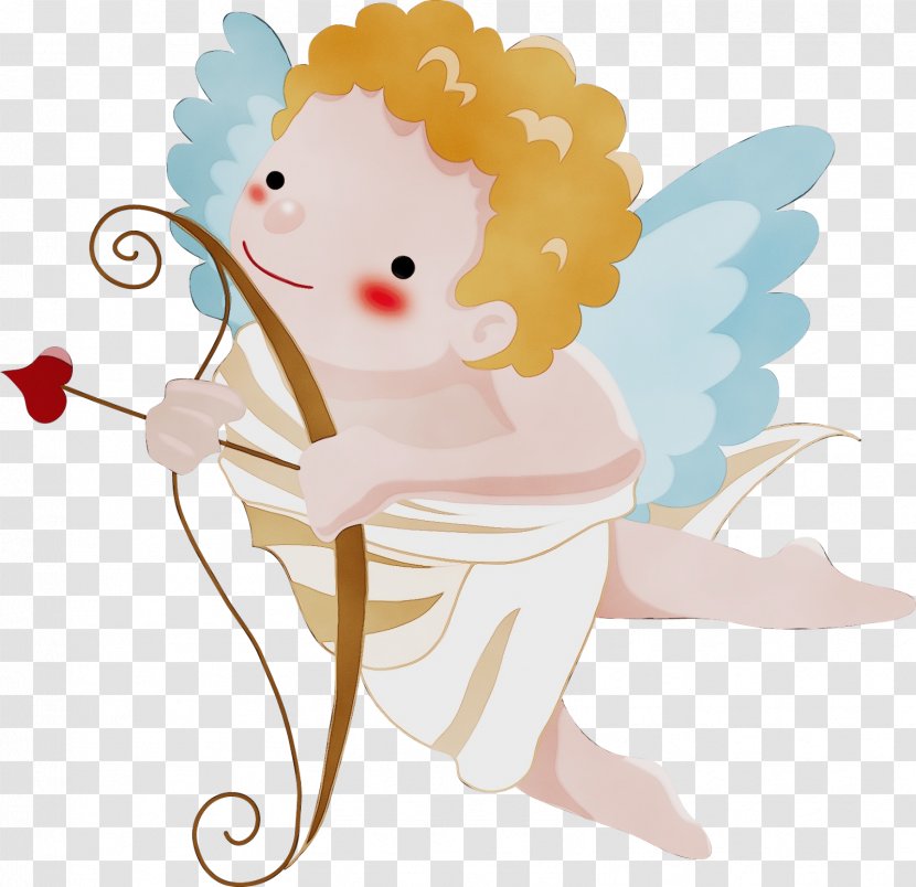 Angel Cartoon Cupid Fictional Character Clip Art - Sticker Transparent PNG