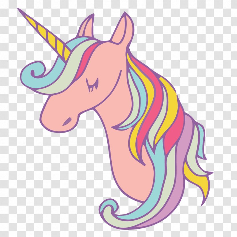 Unicorn Drawing Royalty-free Illustration - Pink Vector Material Transparent PNG