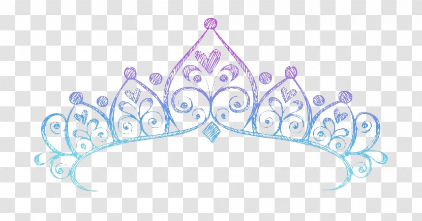 Crown Tiara Drawing Princess - Hair Accessory Transparent PNG