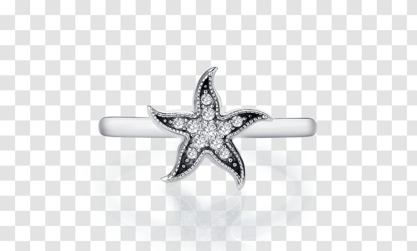 Ring Jewellery 925 Sterling Silver Sea Starfish - Beautiful - Rose Gold Skull Earrings Transparent PNG