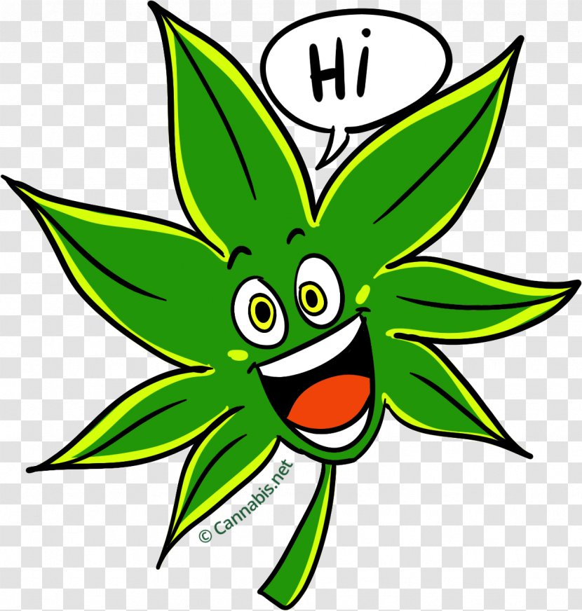 Cannabis Kush Plant Clip Art - Line Transparent PNG