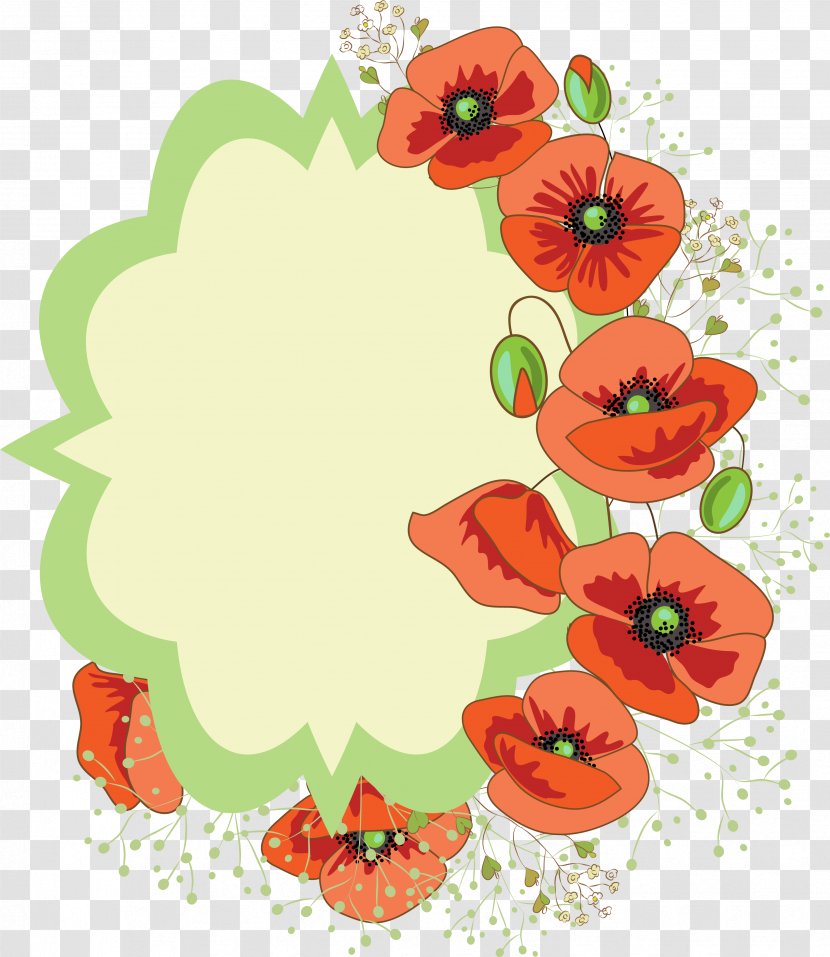 Flower Wreath Floral Design Clip Art - Bouquet - Poppy Transparent PNG