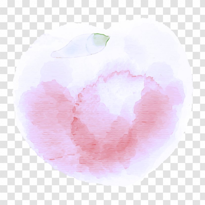 Pink Watercolor Paint Heart Cloud Transparent PNG