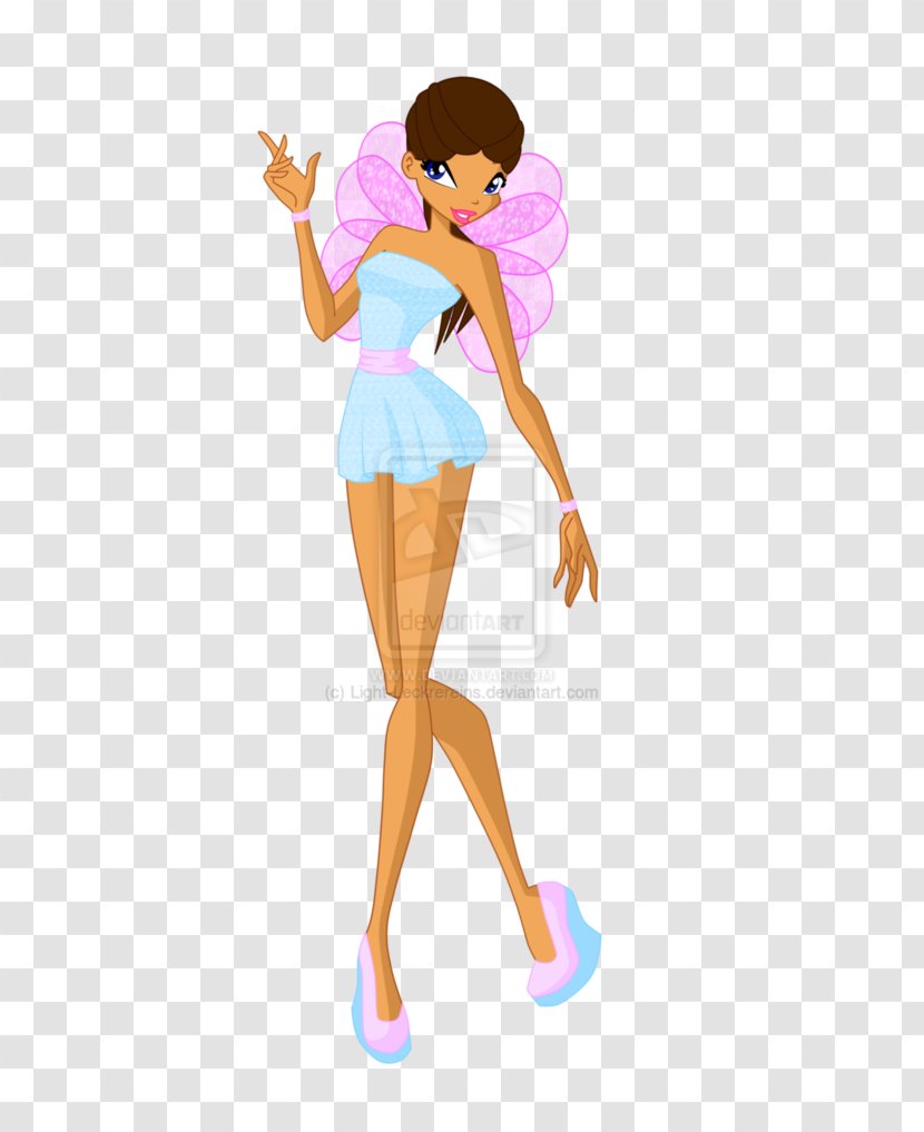 Finger Cartoon Barbie Figurine - Watercolor Transparent PNG
