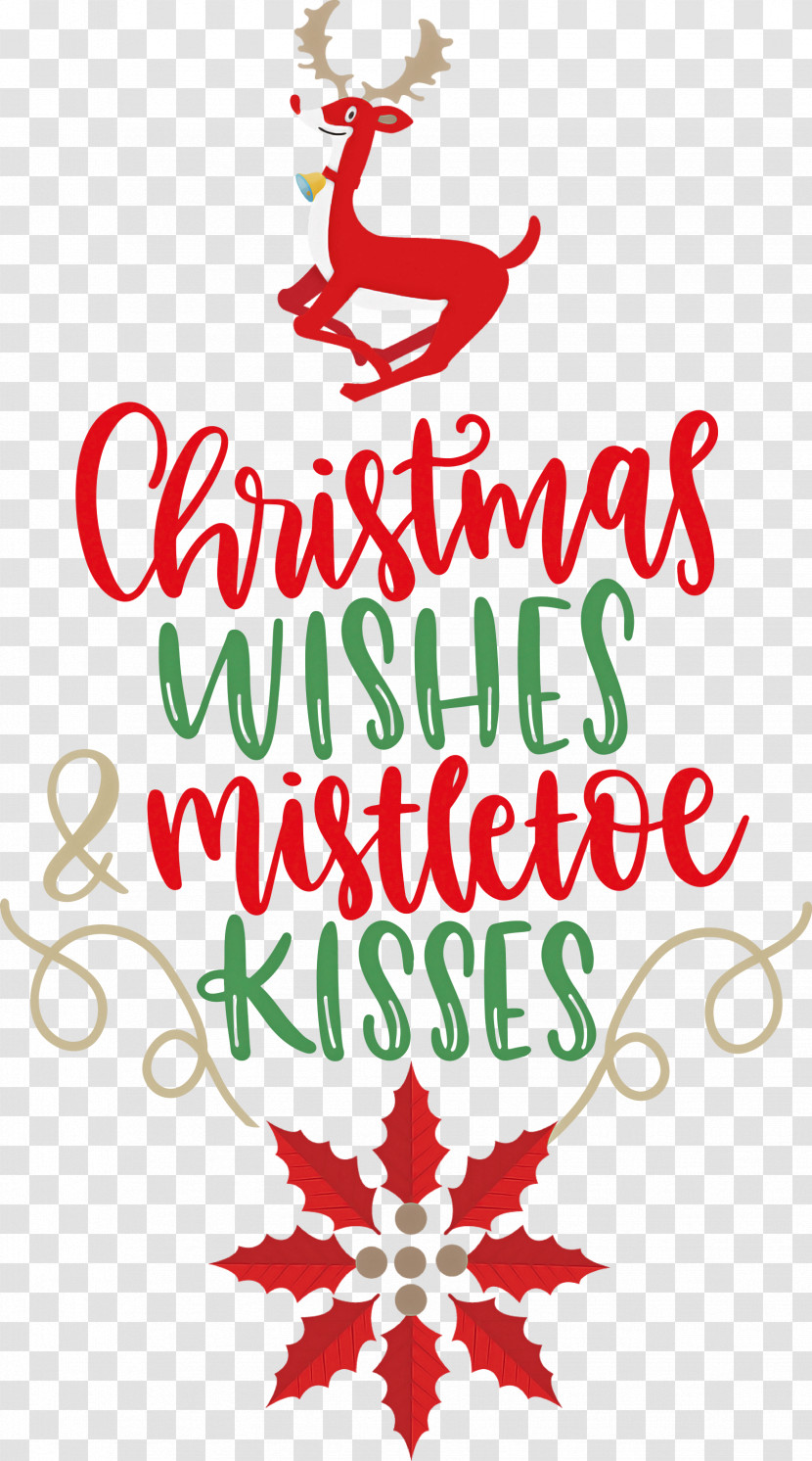 Christmas Wishes Mistletoe Kisses Transparent PNG