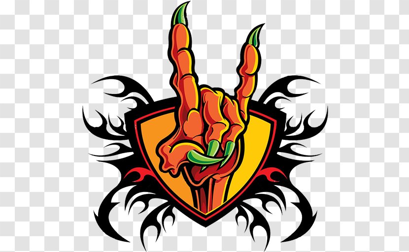 Sign Of The Horns Rock And Roll - Silhouette Transparent PNG