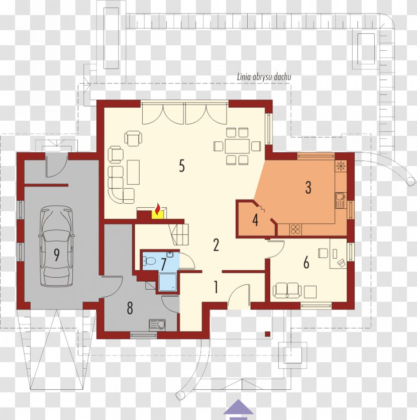 Floor Plan House Attic Bedroom - Drawing Transparent PNG