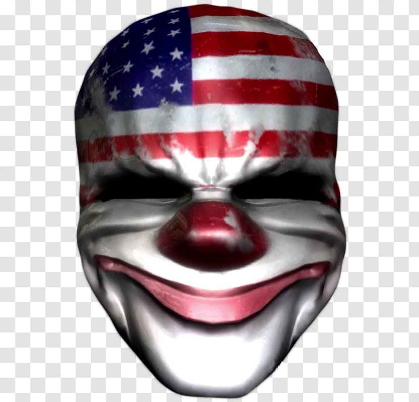 Payday 2 Payday: The Heist Team Fortress Steam Mask - Clown Transparent PNG
