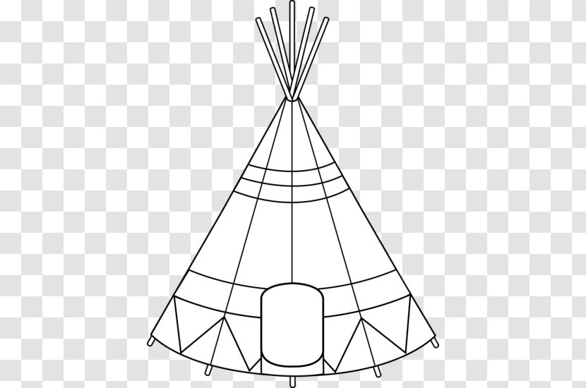 Tipi Native Americans In The United States Tent Clip Art - Nomad - Outline Cliparts Transparent PNG