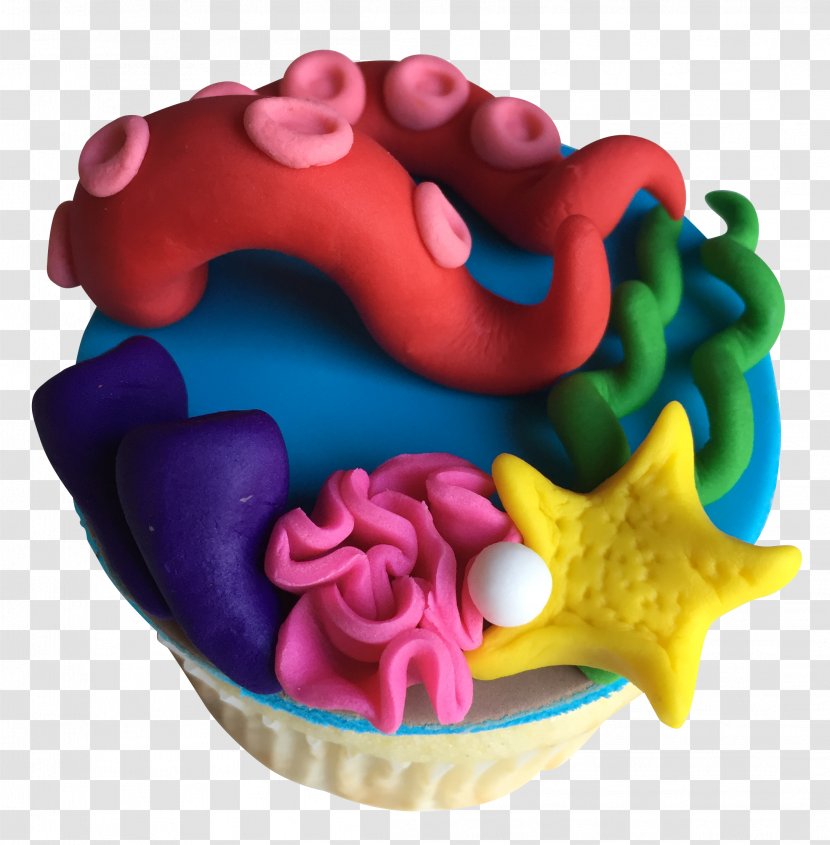 Birthday Cake Cupcake Sugar Paste Pastry - Fondant Icing - Under The Sea Transparent PNG