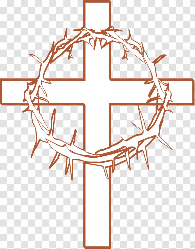 Clip Art Crown Of Thorns Cross And Christian Openclipart - Spines Prickles Transparent PNG