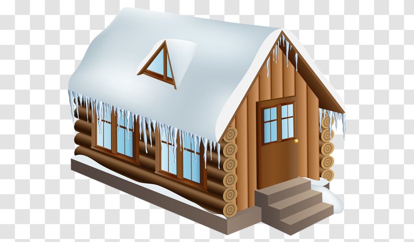 Log Cabin Cottage Winter Clip Art - Building - House Cliparts Transparent PNG