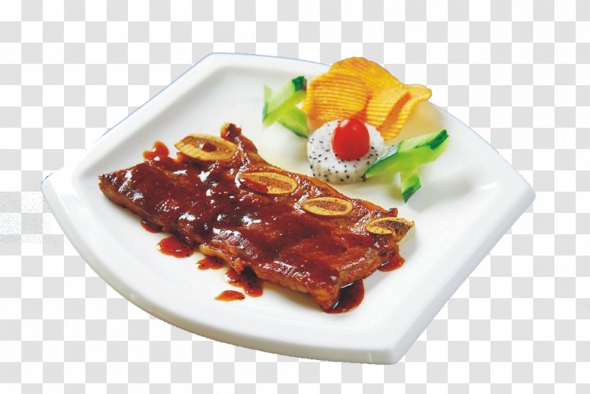 Spare Ribs Beefsteak Barbecue - Cuisine - Church Fried Transparent PNG