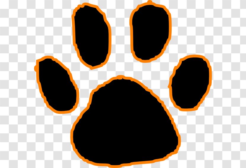 Tiger Black Panther Cougar Paw Clip Art - White - Bengals Logo Cliparts Transparent PNG