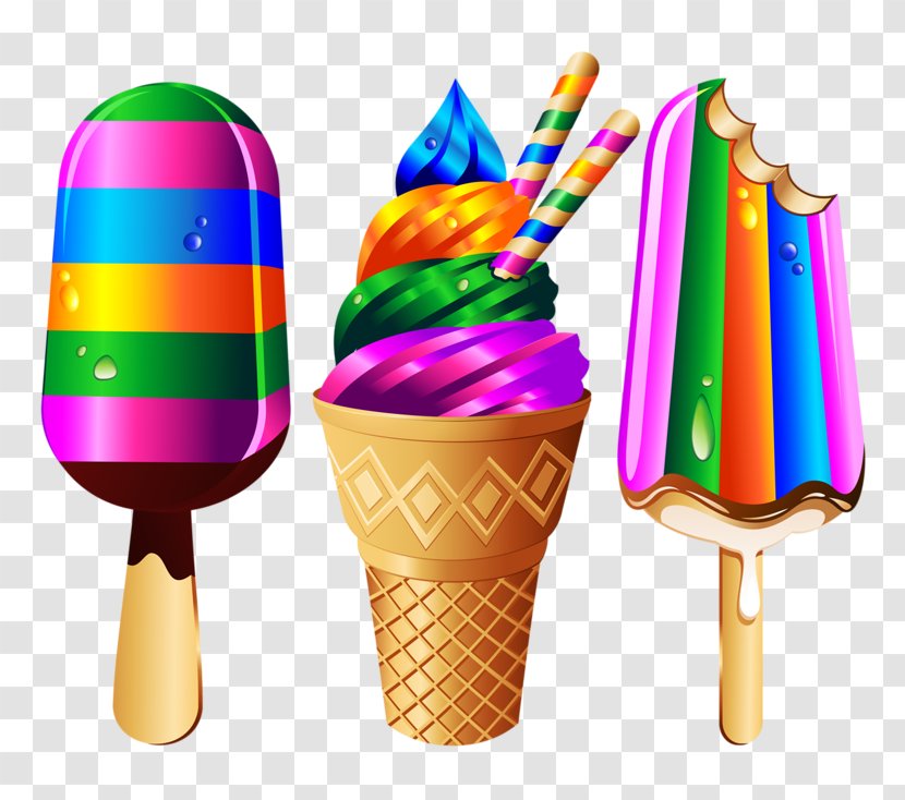 Ice Cream Cone Sundae Cupcake - Rainbow - Color Transparent PNG