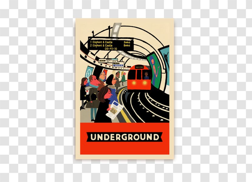 L Is For London Underground Elephant & Castle Tube Station Illustrator Book - United Kingdom - Greater Transparent PNG