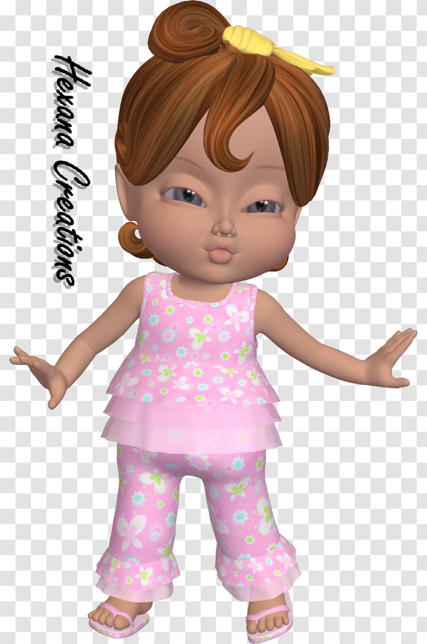 Toddler Poseur Cartoon Brown Hair - Silhouette - Doll Transparent PNG