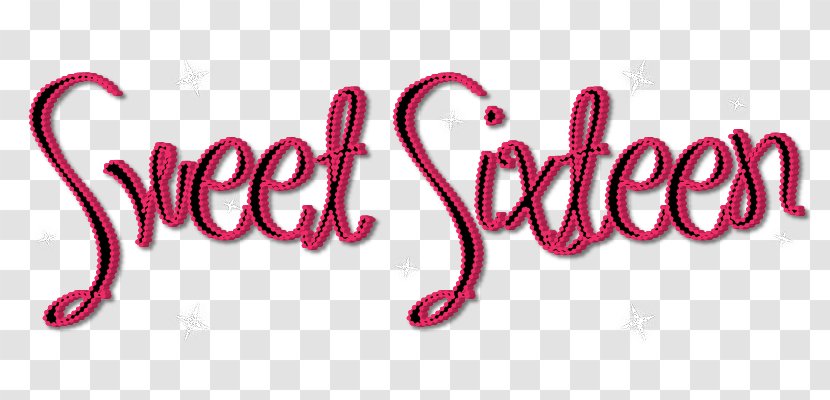 Logo Pink Valentines Day Sweet Sixteen - Red - Flag Transparent PNG