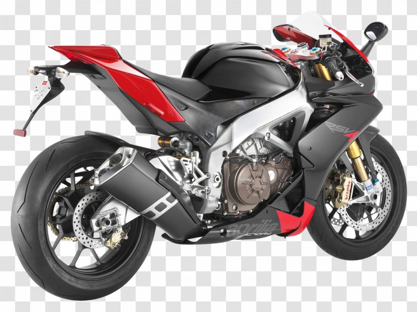 Aprilia RSV4 Motorcycle FIM Superbike World Championship Sport Bike - Automotive Wheel System - Black Transparent PNG