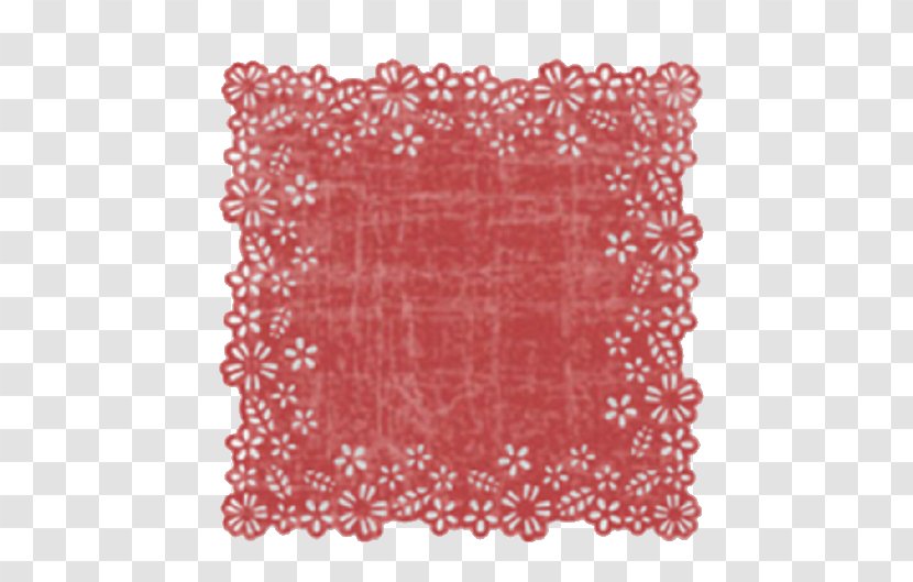 Doily Place Mats Textile Rectangle - Heart - Valentine Element Transparent PNG