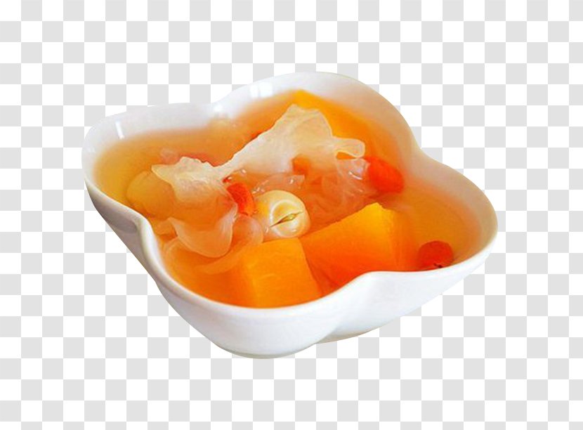 Edible Birds Nest Congee Tremella Fuciformis Soup Ingredient - Simmering - Papaya White Fungus Sweet Transparent PNG