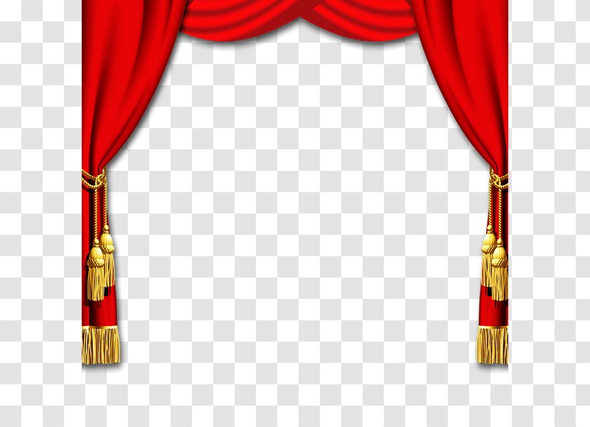 Theater Drapes And Stage Curtains Chinese New Year Window - Red Curtain Texture Border Transparent PNG