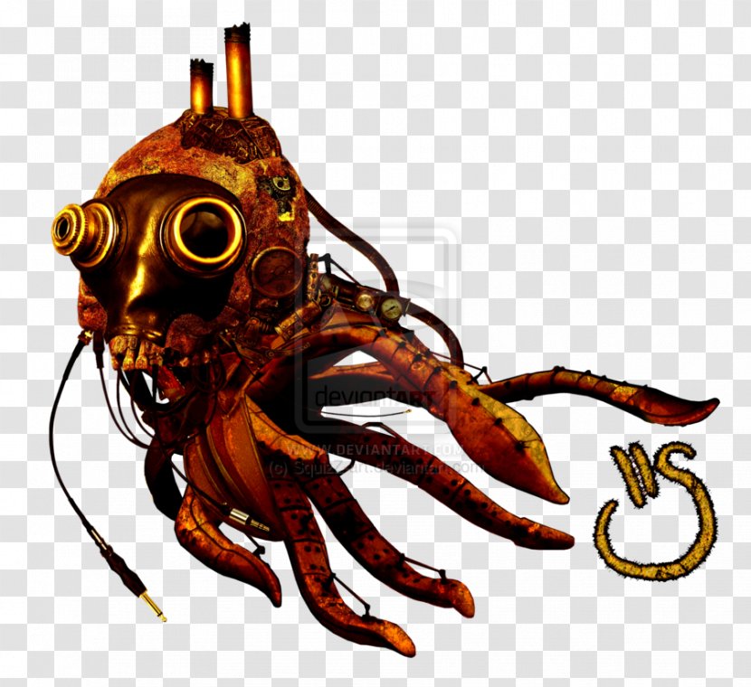 Octopus Steampunk Art - Tree - Drawing Transparent PNG