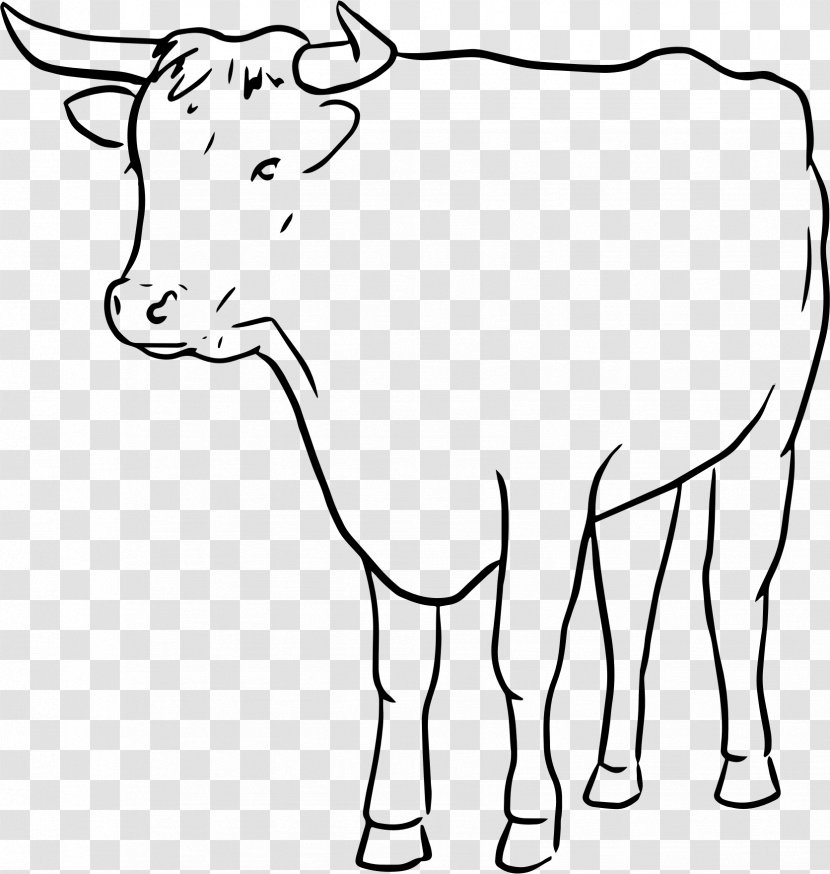 Cattle Bull Drawing Line Art - Draw Transparent PNG