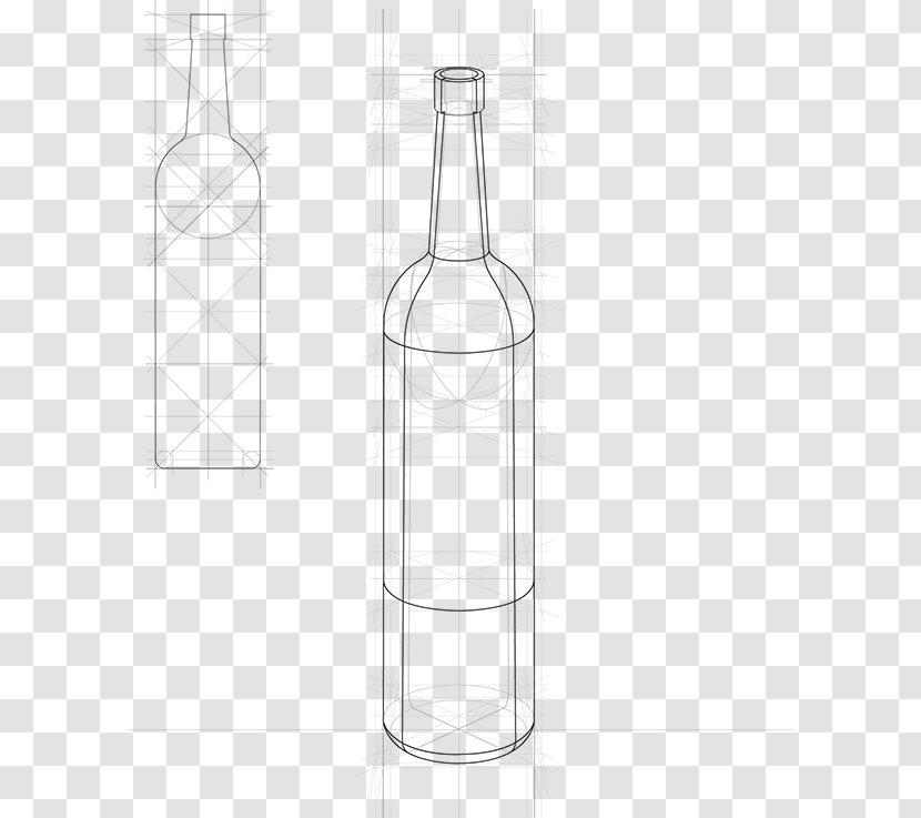 Glass Bottle Drawing Painting Water Bottles - Wine Writing Transparent PNG