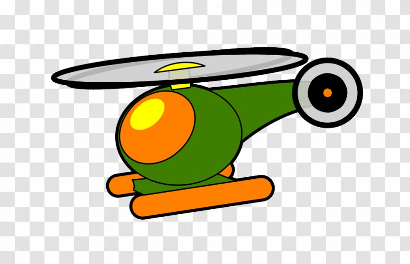 Helicopter Aircraft Clip Art - Yellow - Creative Cartoon Airplane Transparent PNG