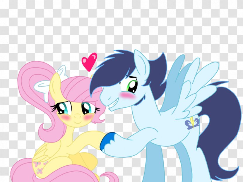 Fluttershy Horse Pony Cartoon - Flower - Love At First Sight Transparent PNG