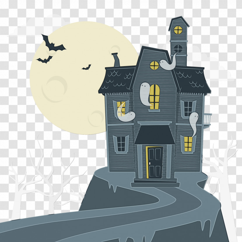 Cartoon Façade House Transparent PNG