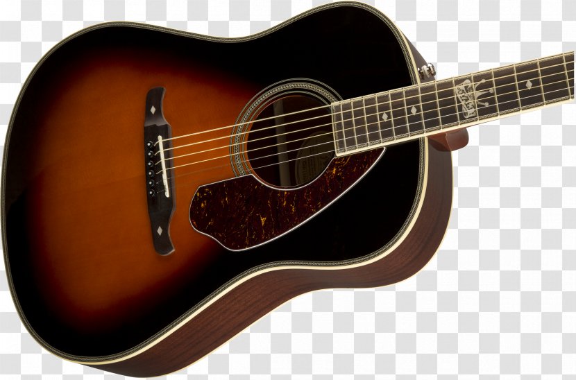 Fender Musical Instruments Corporation Sunburst Paramount PM3 Deluxe Triple-0 Acoustic Electric Guitar - Cartoon Transparent PNG