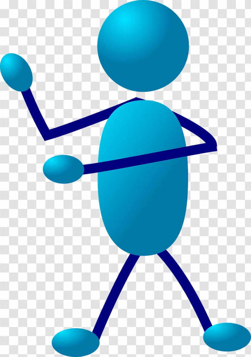Stick Figure Clip Art - Blue - Human Behavior Transparent PNG