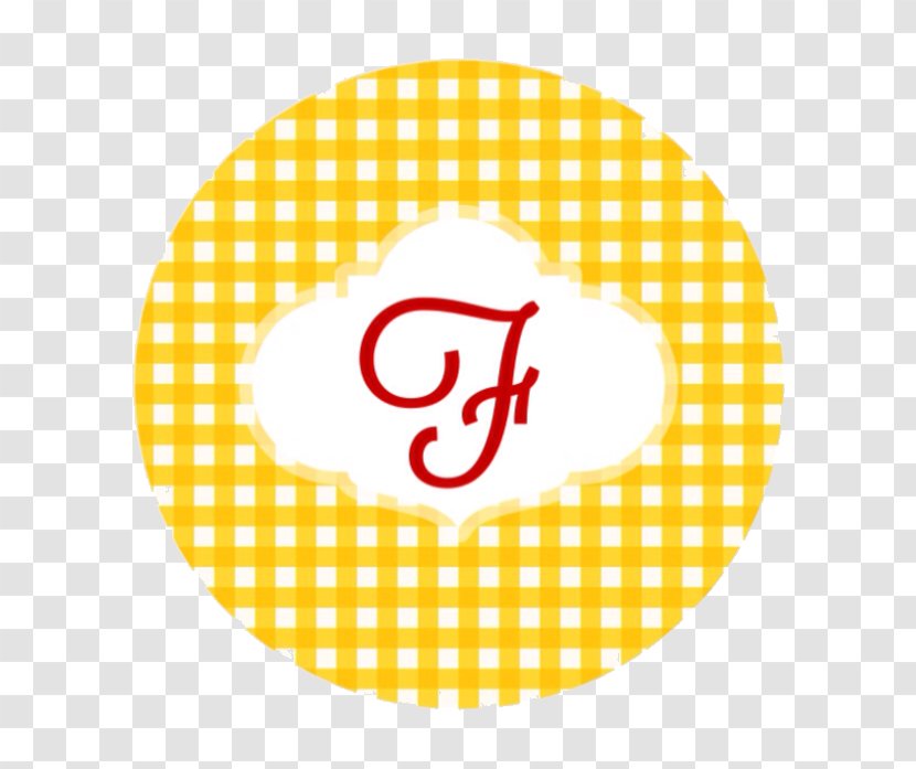 Sticker Label Gingham Barbecue Textile - Yellow - Mason Jar Transparent PNG