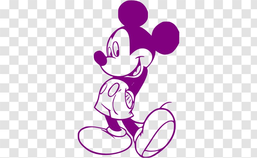 Mickey Mouse Minnie Drawing Clip Art - Silhouette Transparent PNG