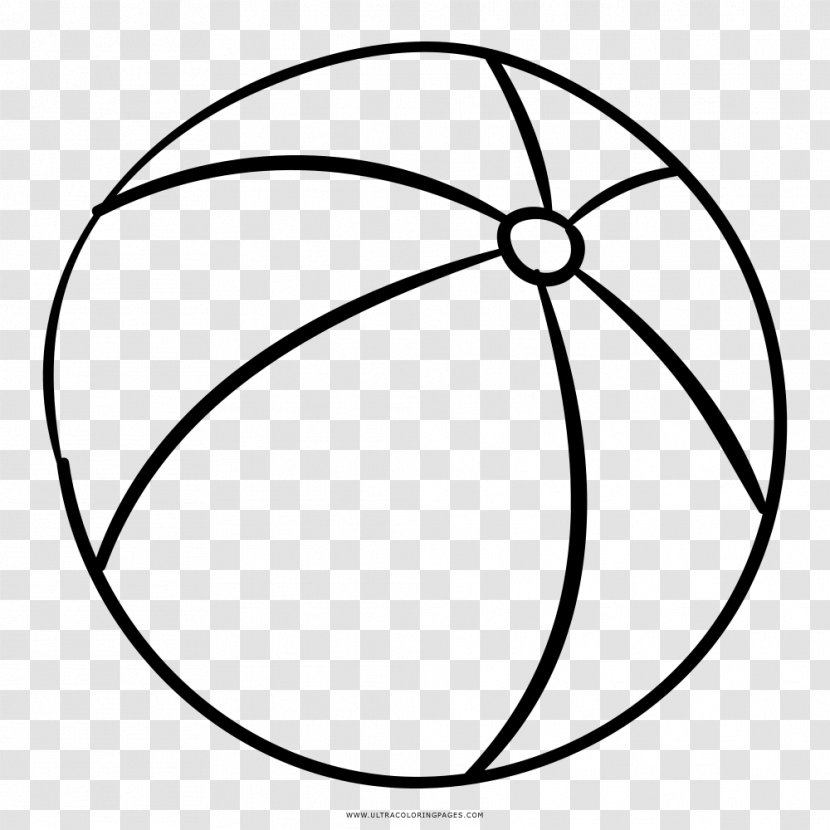 Beach Ball Rugby Coloring Book - Monochrome Photography Transparent PNG