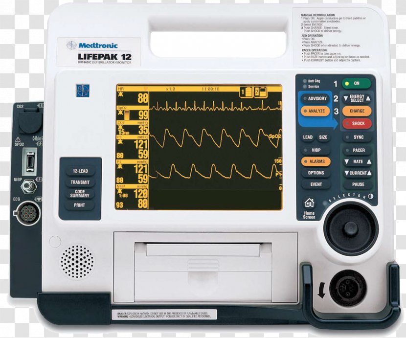 Defibrillation Lifepak Automated External Defibrillators Physio-Control Electrocardiography - Medical Device - Physiocontrol Transparent PNG