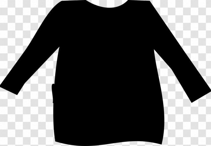 Long-sleeved T-shirt Shoulder Little Black Dress - M Transparent PNG