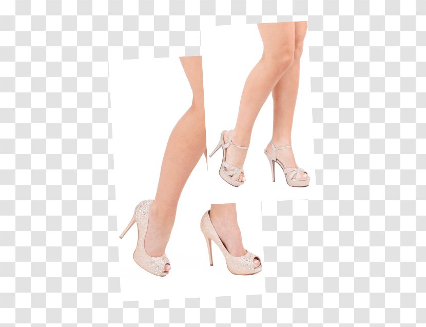 Toe High-heeled Shoe Calf Ankle - Cartoon - Gold High Heels Transparent PNG