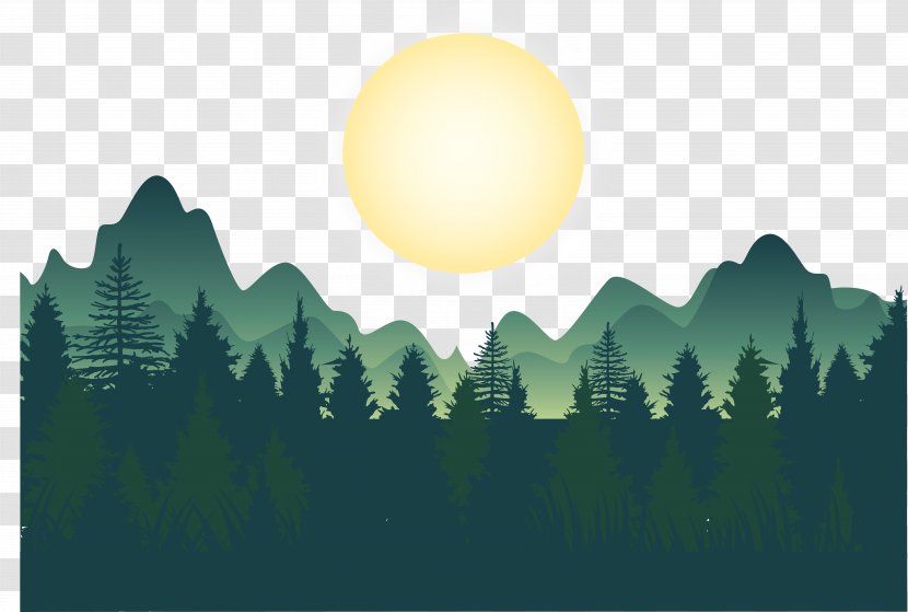 Forest Wallpaper - Energy - Night Deep Mountains Vector Transparent PNG