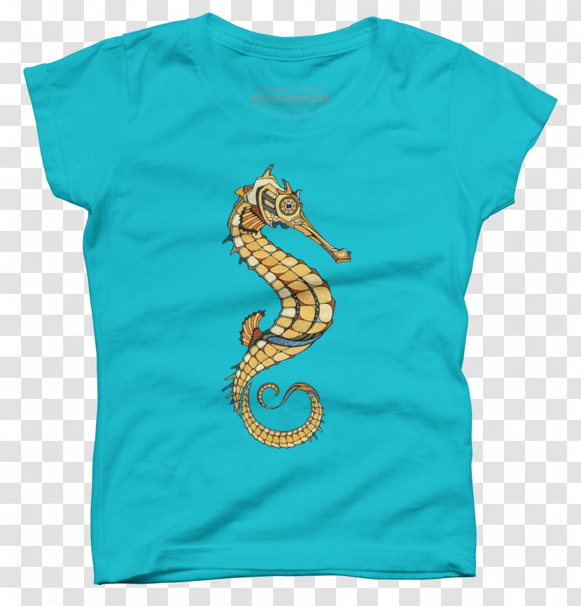 T-shirt Sleeve Crew Neck Apron - Price - Seahorse Transparent PNG