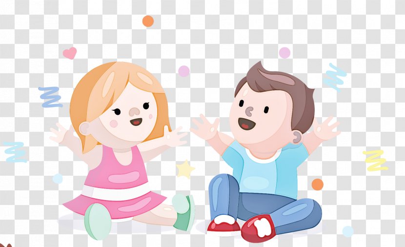 Cartoon Child Sharing Toddler Happy - Play Transparent PNG