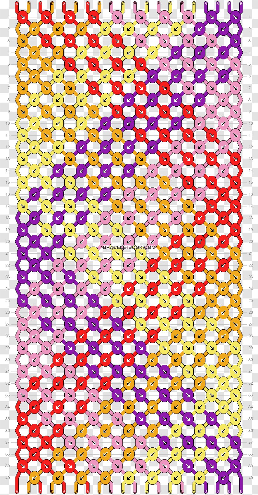 Friendship Bracelet Bead Knot Pattern - Textile Transparent PNG