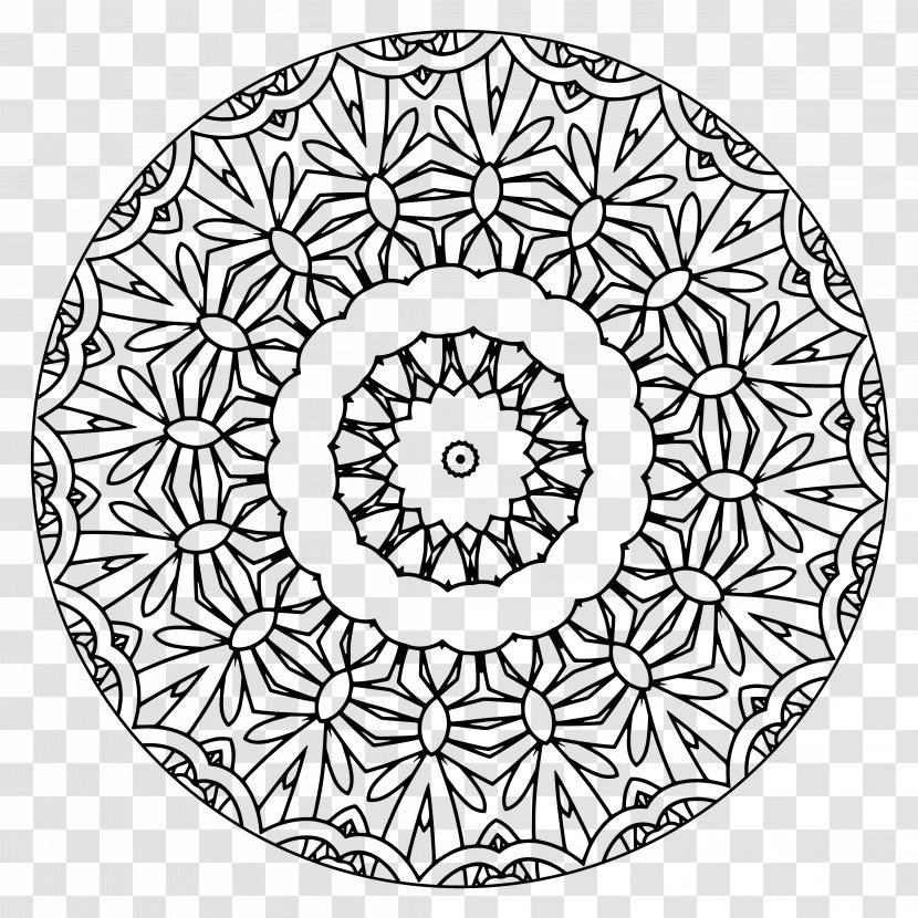 Coloring Book Mandala Child - Doodle Transparent PNG