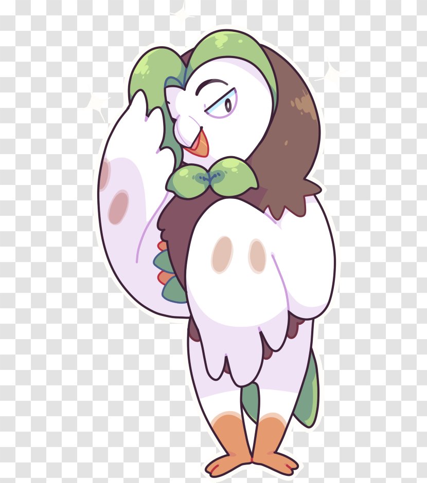 DeviantArt Fan Art Illustration Clip - Fictional Character - Rowlet Dartrix Transparent PNG