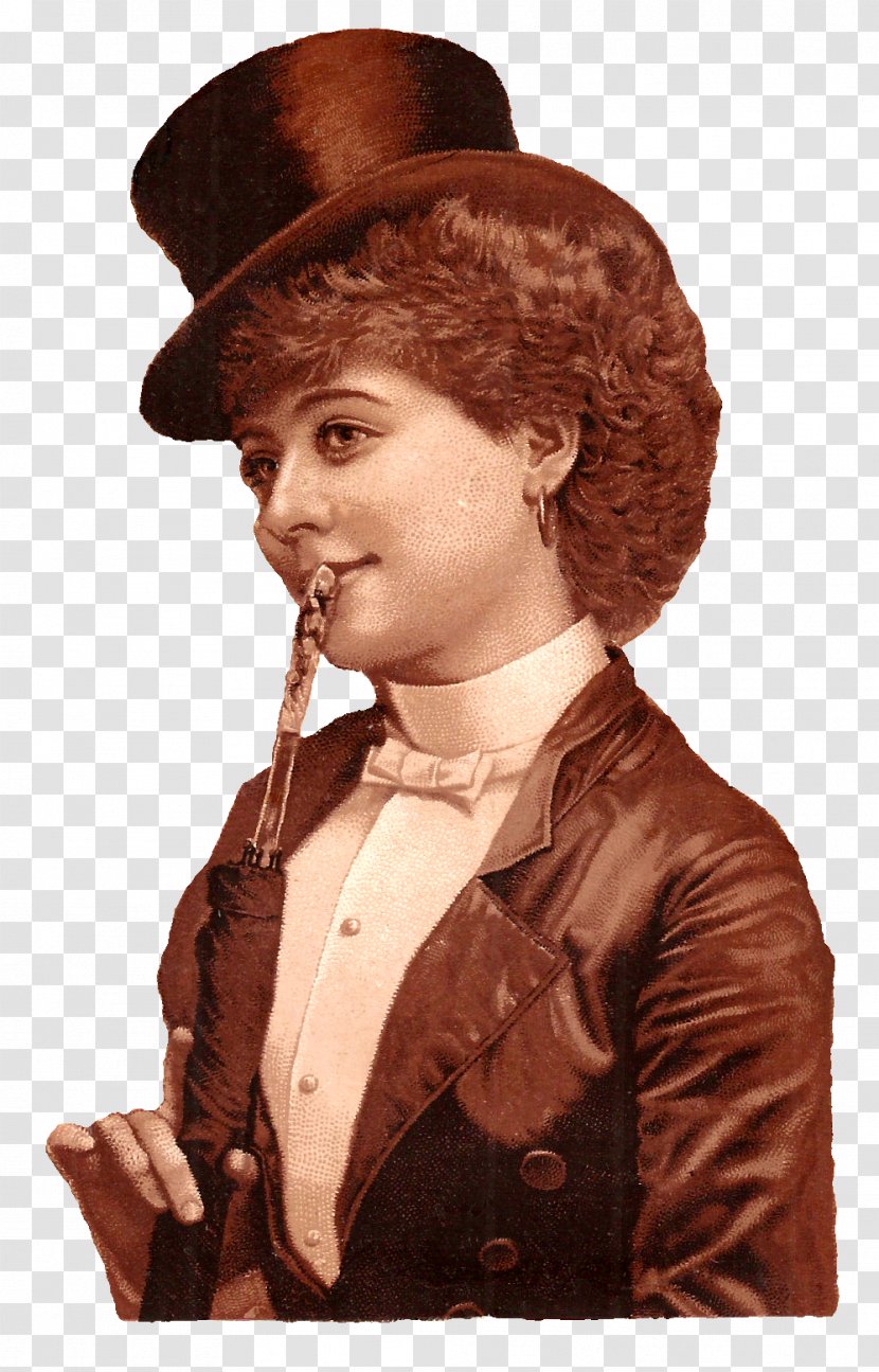 Fedora Victorian Era Portrait Gentleman Woman Transparent PNG