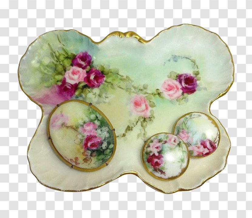 Plate Limoges Porcelain China Painting Rue Jean Pouyat - Ceramic Transparent PNG