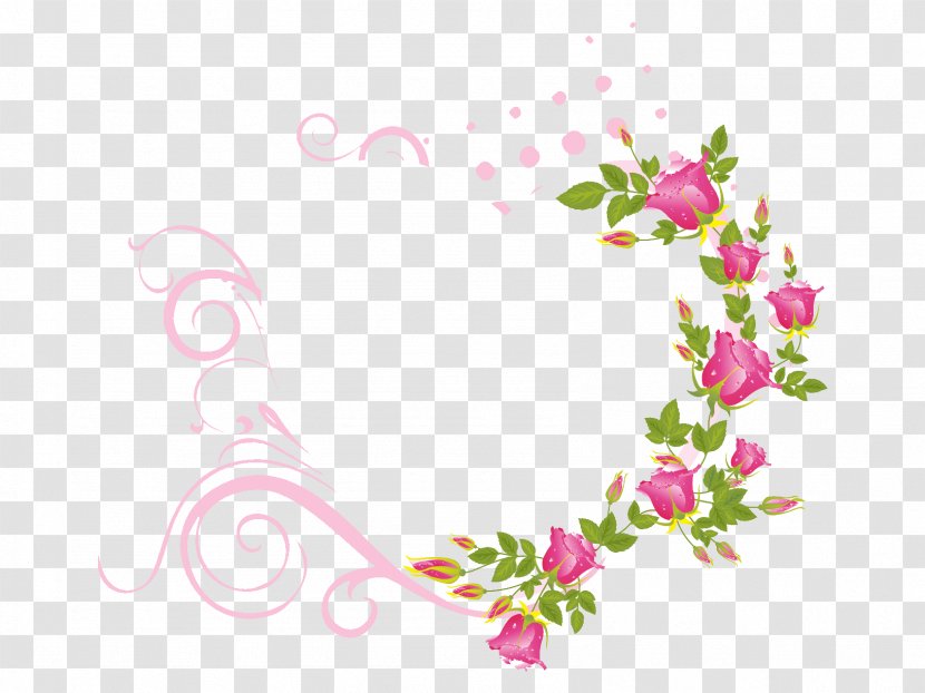 Heart Picture Frames Flower Rose - Family - Floral Frame Transparent PNG